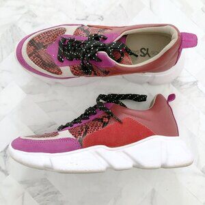 YOSI SAMRA Palmer Sneaker Animal Print in Pink Size‎ 8